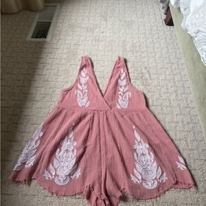 Free People Dusty Pink Songbird Romper